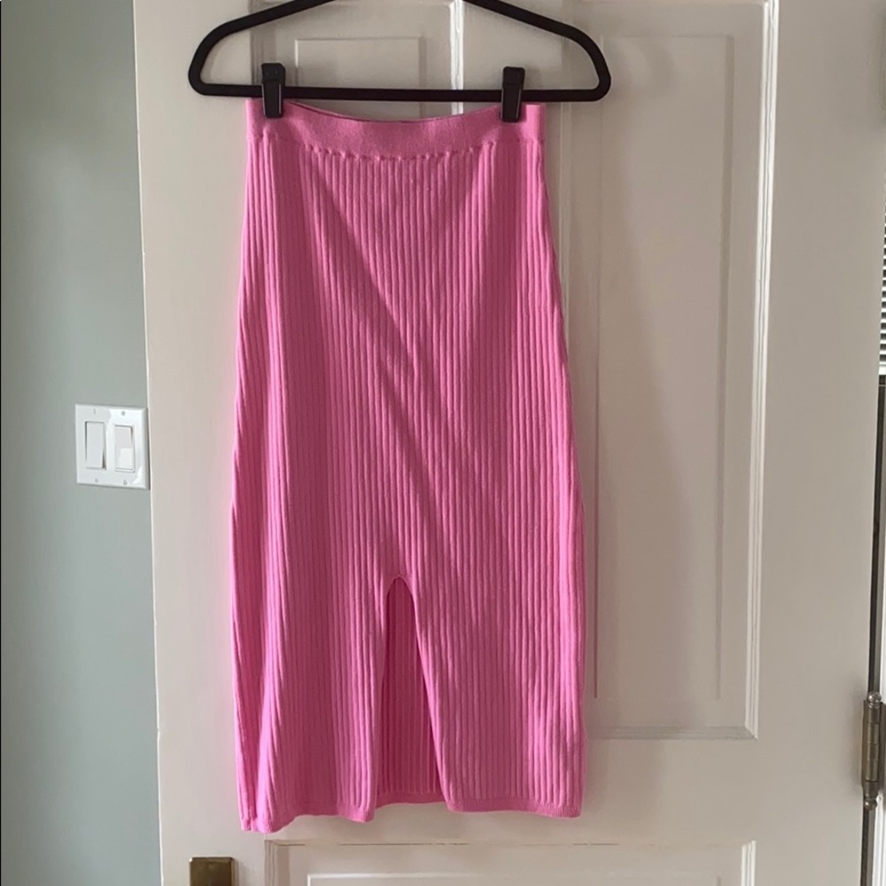 Free People Skyline Pink Midi Skirt